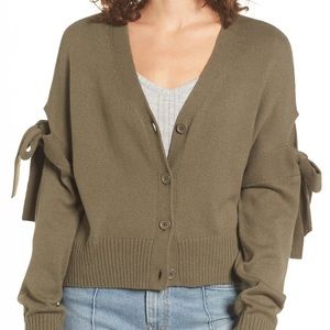 BP Bow Sleeve Cardigan Slouchy Button Front